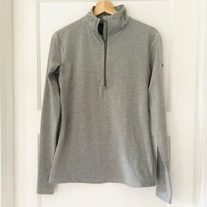 Nike 1/2 Zip Dri-Fit Long Sleeve Running Pullover Gray 2 Tone Women’s L Stretch